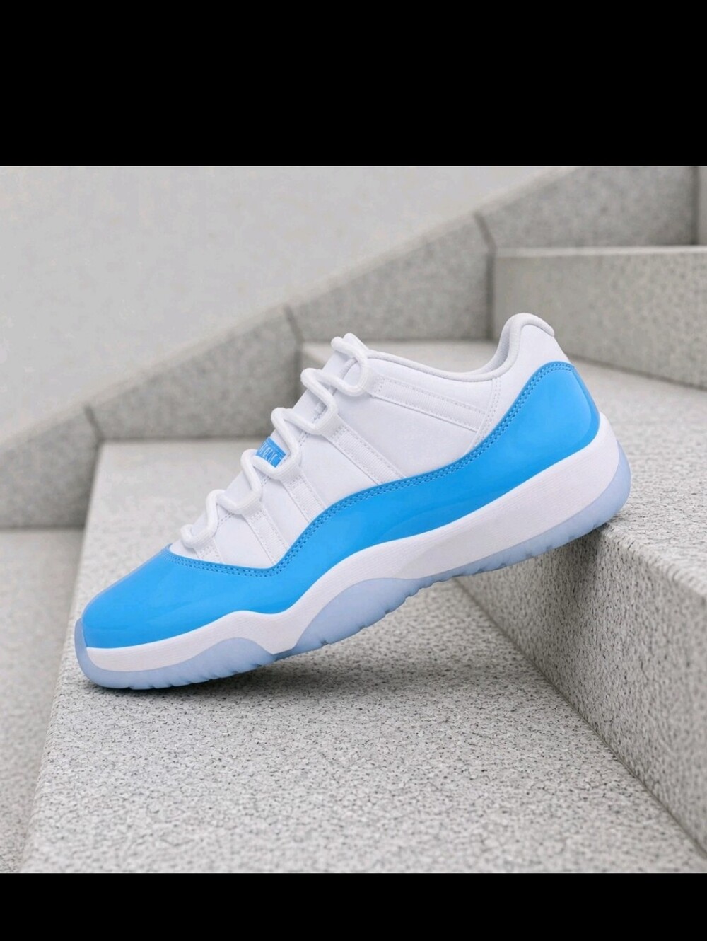 Nike Air Jordan 11 Retro Low Shoes White University Blue Men's 10 528895 106